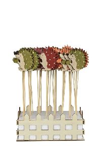 Igel Pommi herbstlich 671075 Stecker 7cm + 20cm Holzstiel