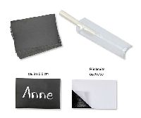Tafelsticker SCHWARZ 19678 mit Kreide ca.8x5,5cm Inhalt: 15 Teile