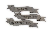 Schriftrolle mit Spruch 22765301 In Liebe Unvergessen 3x14,5cm Holz In tiefer Trauer