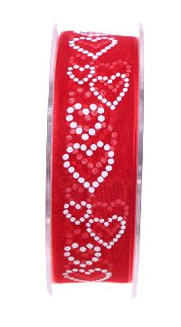 Herzband Heartbreaker rot 148625 123 B:25mm L:20Meter